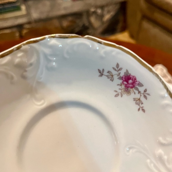 3 Sets of Wawel Pink Tea Rose Tea Cups and Saucers Made in Poland - Picture 11 of 12